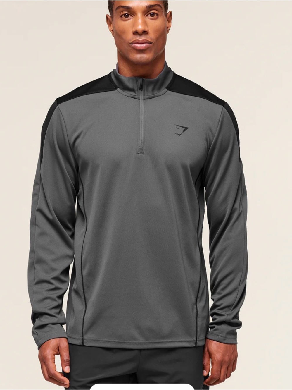Gymshark Arrival Block 1/4 Zip Pullover Shirt Jacket Black Mens Size Large New